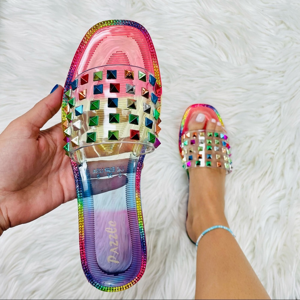 Multi clear studded sandal - Picture 7 of 7